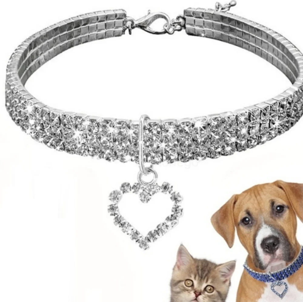 Rhinestone pet collar